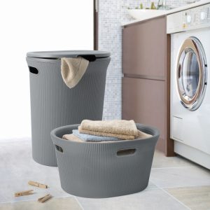 Baobab Laundry Hamper 40 Lt Grey