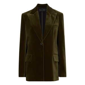 Crushed Velvet Green Blazer