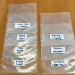 Butchers Friend Vacuum Seal Bags – Pre-Labeled